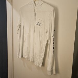Vineyard Vines White Lightweight Hoodie Size Medium $10